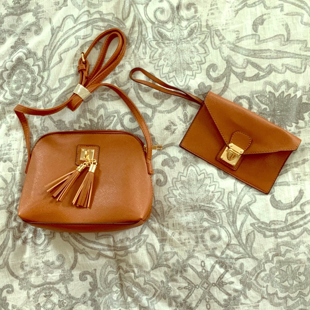 Purse & Wallet Set Brown